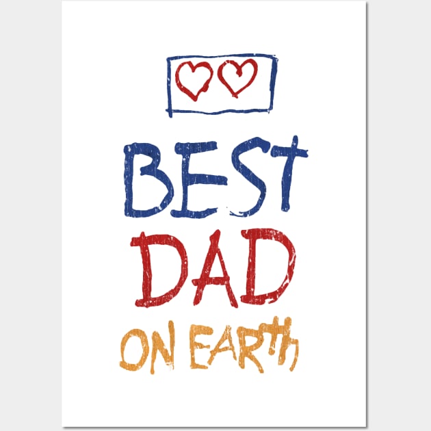 80S Best Dad On Earth Father'S Day Wall Art by RASRAP